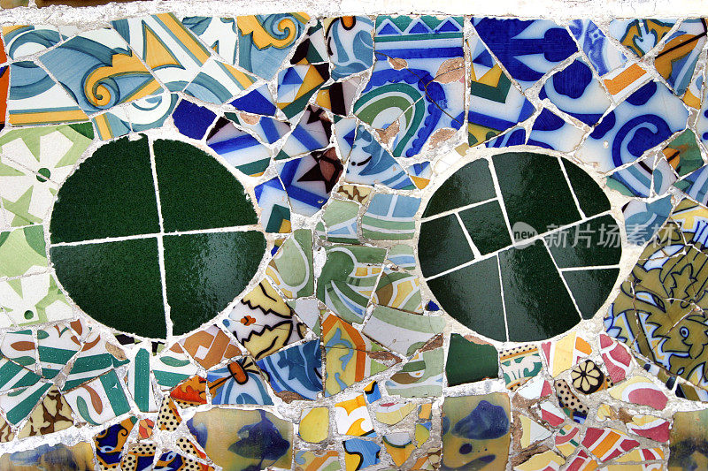 Parc Guell Tile由西班牙巴塞罗那高迪设计